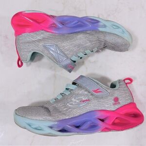 Light-Up Twisty Sneakers with Pink and Purple Accents